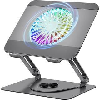 ICARE Support Laptop Magnétique RGB – Ventilateur Silencieux 360°
