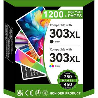 Cartouches SUNPRINTZ 303XL Noir et Couleur pour HP Envy