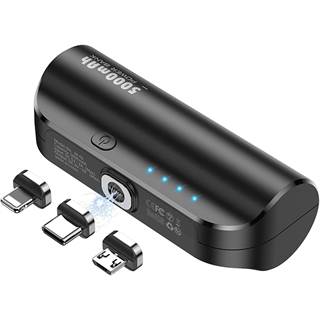 LUCKYDUO Mini Batterie Externe 5000mAh - Chargeur Magnétique Compact