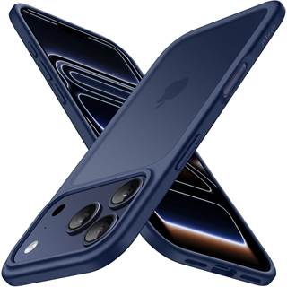 Coque JETech iPhone 17 Pro Max 6,9" - Protection Militaire Translucide Mate Bleu Foncé