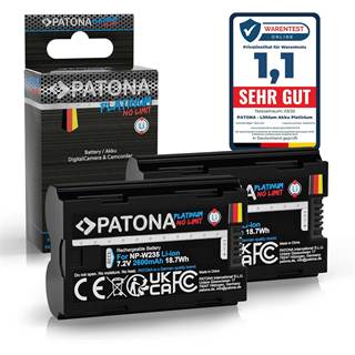 PATONA 2X Batterie NP-W235 2600mAh pour Fuji GFX et X-T