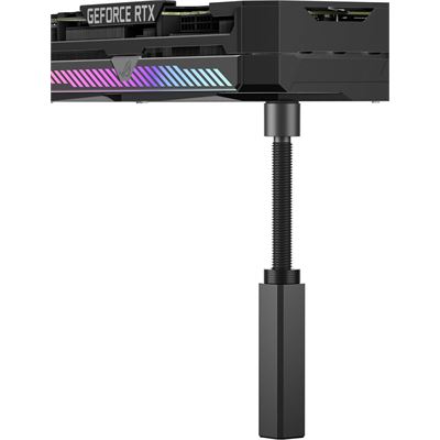 Support vertical ajustable pour carte graphique en aluminium noir