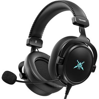 TECKNET Casque Gaming Filaire 50mm avec Micro Anti-Bruit