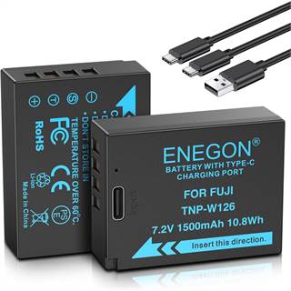 Lot de 2 Batteries ENEGON W126 1500 mAh pour Fujifilm