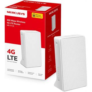 Photo Mercusys MB110-4G - Routeur 4G LTE WiFi 300 Mbps jusqu'à 150 Mbps - 40,89 EUR