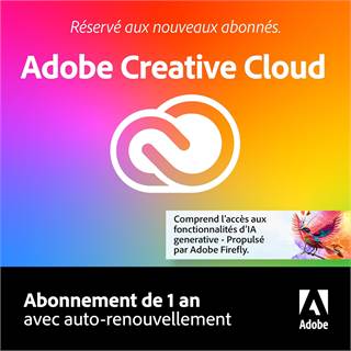 Adobe Creative Cloud Pro - Logiciel Créatif avec IA | PC/Mac