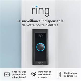Ring Sonnette Vidéo Filaire HD - Caméra Extérieure Connectée