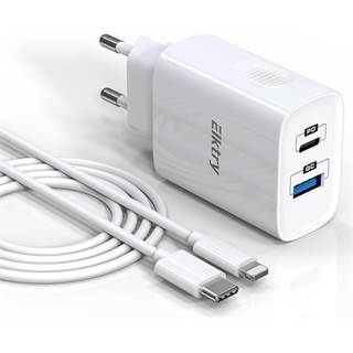 Kit Chargeur Rapide 20W + Câble Lightning 2m Certifié MFi - 11,99 EUR