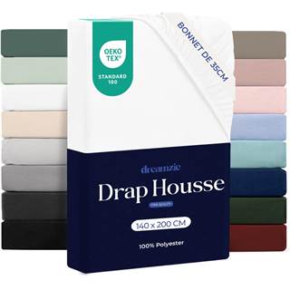 Drap Housse Dreamzie 140x200 Microfibre Ultra Douce - Oeko-Tex