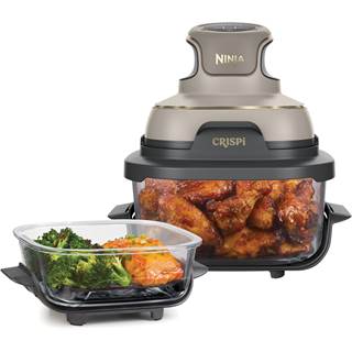 Ninja CRISPi Air Fryer Compact - Double Couvercle en Verre 3,8L/1,4L, 1700W