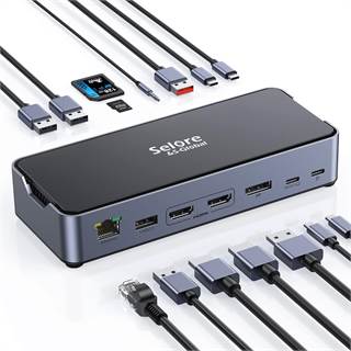 Photo Dock USB-C Selore&S-Global 15-en-1 Double Monitor 8K - 85,49 EUR