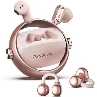 PAXA Casque 2-en-1 Open-Ear + Intra-Auriculaire Bluetooth 6.0 – Autonomie 140h