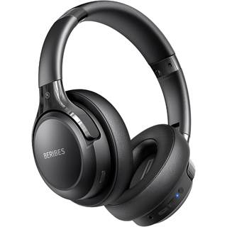 Casque Bluetooth BERIBES WH202A - 65h, Microphone, Over-Ear, Noir