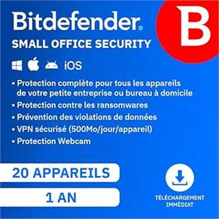 Bitdefender Small Office Security | 20 appareils | 1 an | Code d'activation email