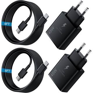 Chargeur USB-C 45W 2 Pack - Cables 2M Inclus