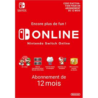 Abonnement Nintendo Switch Online - 12 Mois | Code téléchargement