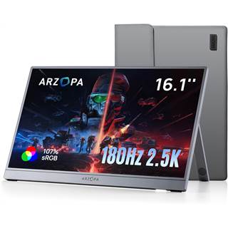 ARZOPA Moniteur Portable 16,1'' 2,5K 180 Hz Z3FC Gris