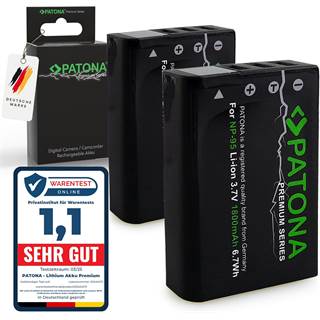 PATONA 2X Batterie NP-95 1800mAh pour Fuji FinePix X100 X70