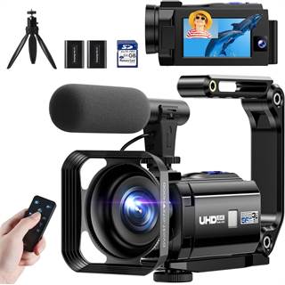 Caméscope 5K 56MP Vlogging WiFi - Vision Nocturne & Écran Tactile Pivotant