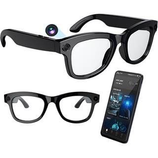 Lunettes Connectées IA avec Caméra HD | ChatGPT intégré, Traduction Temps Réel & Commande Vocale