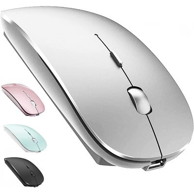 Souris Bluetooth silencieuse fine pour MacBook et PC - rechargeable USB-C