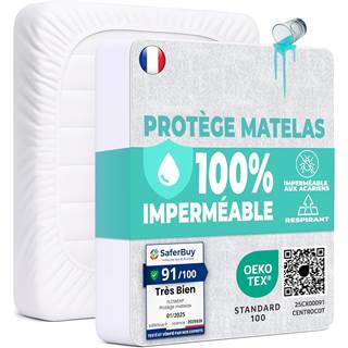 Flowen Alèse Impermeable 90x200 cm - Protection Matelas Coton Microfibre