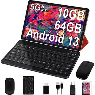 GOODTEL Tablette Android G2 10" Rouge - 64Go, 4G LTE, Clavier & Souris inclus