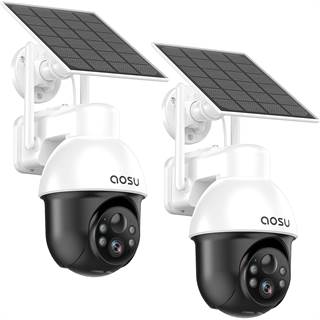 Caméra surveillance WiFi aosu 3K solaire 5MP PTZ 360°