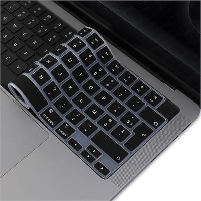 Protection clavier silicone noir pour MacBook Pro 14" (M5) 2025 - MasiBloom