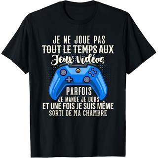 Accro Aux Jeux Vidéo – T-Shirt Cadeau pour Ado Gamer