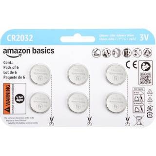 Amazon Basics Lot de 6 Piles Bouton CR2032 Lithium 3V
